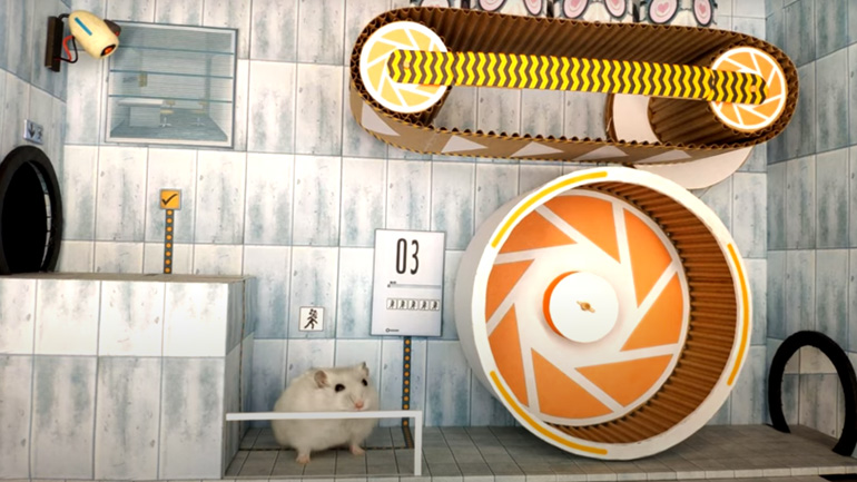 Χάμστερ σε λαβύρινθο