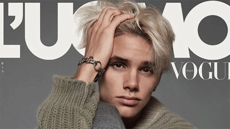 Ο Ρομέο Μπέκαμ φωτογραφήθηκε για το εξώφυλλο του L’Uomo Vogue