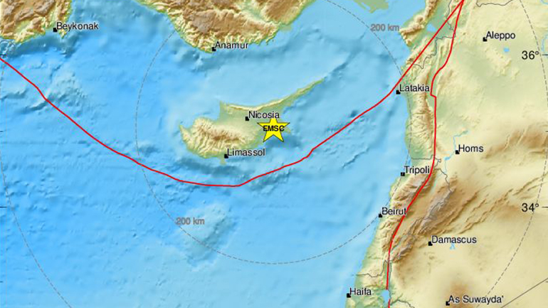 Ισχυρός σεισμός στην Κύπρο