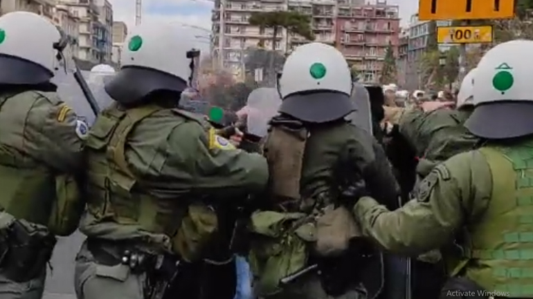 Συλλήψεις τριών διαδηλωτών σε φοιτητικό συλλαλητήριο στη Θεσσαλονίκη