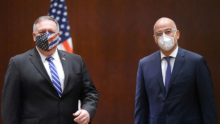 Τηλεφωνική επικοινωνία Ν. Δένδια με τον Μ. Πομπέο