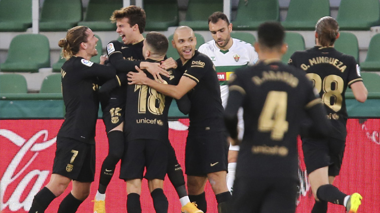 Ισπανία: «Τρίποντο» για την Μπαρτσελόνα, 2-0 την Έλτσε