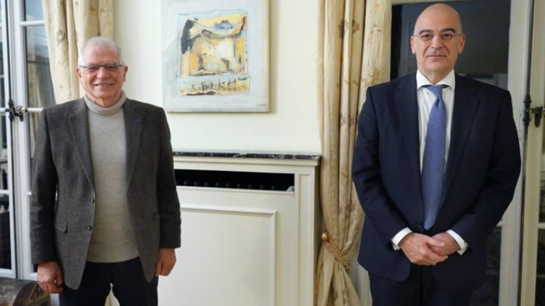 Ευρωτουρκικές σχέσεις και Ανατολική Μεσόγειος στο επίκεντρο της συνάντησης Δένδια – Μπορέλ