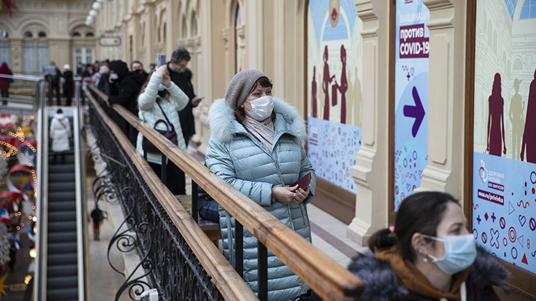 Ρωσία: Λιγότερα από 20.000 νέα κρούσματα Covid-19 σε 24 ώρες