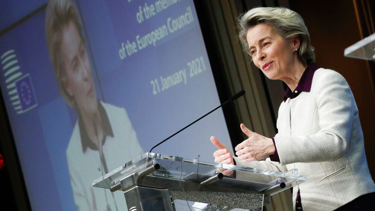 Φον ντερ Λάιεν: «Οι παρασκευαστές εμβολίων πρέπει να τιμήσουν τις υποχρεώσεις τους»