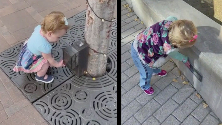 Μικρό κορίτσι ψάχνει αντισηπτικό παντού