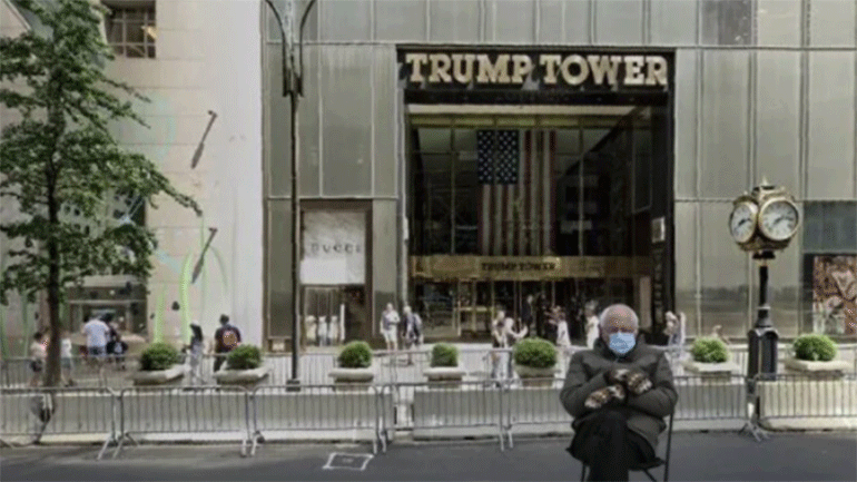 Ο Μπέρνι Σάντερς παντού, στο Google Street View