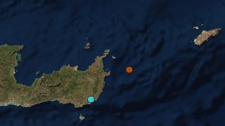 Σεισμός 3,8 ρίχτερ στη θαλάσσια περιοχή Ηρακλείου Κρήτης