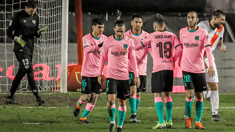 Δύσκολη πρόκριση στους «8» για την Μπαρτσελόνα, 2-1 τη Ράγιο Βαγιεκάνο