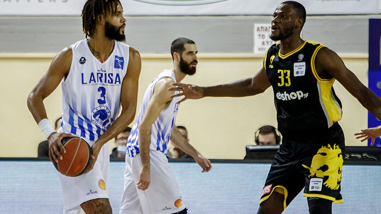 «Μπλόκο» στη Λάρισα, ήττα 76-75 για την ΑΕΚ