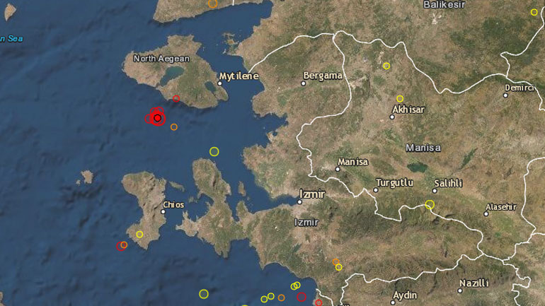 Νέα σεισμική δόνηση 5 Ρίχτερ δυτικά της Μυτιλήνης