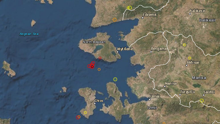 Σεισμός 3,8 Ρίχτερ δυτικά της Μυτιλήνης