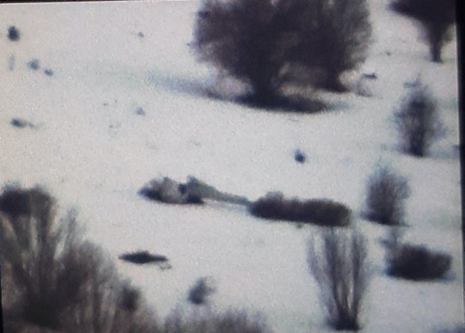 Καλυμμένο με χιόνι, όπως φαίνεται στην εικόνα, μεγάλο μέρος του αεροσκάφους - Πηγή: epirusgate.gr