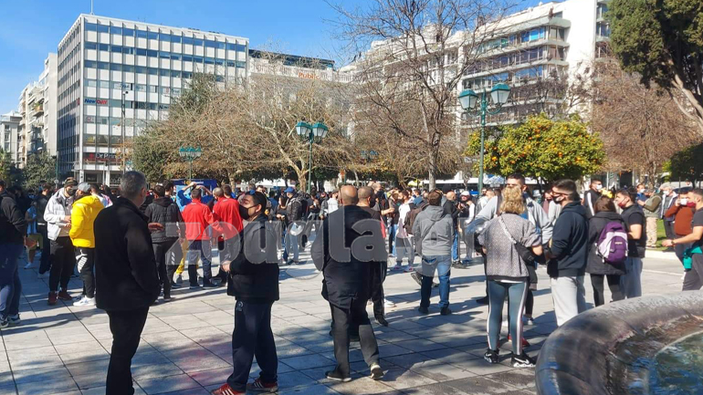 Συγκέντρωση διαμαρτυρίας αθλητών και προπονητών στο Σύνταγμα