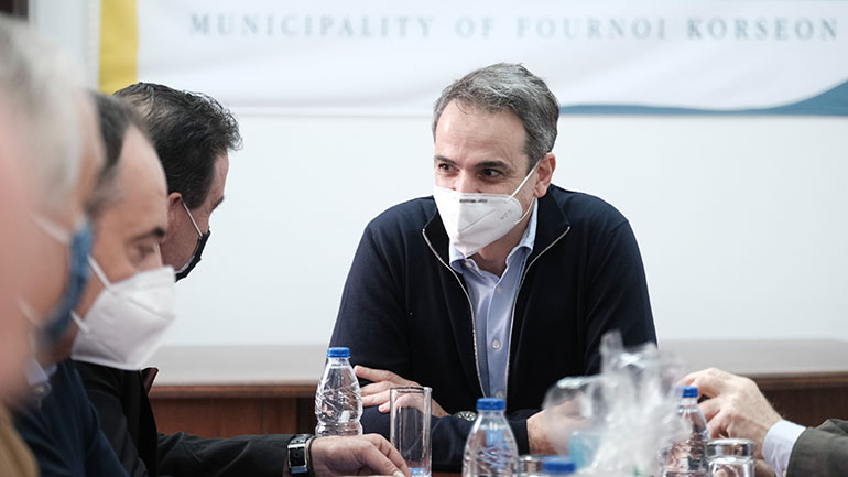 Επίσκεψη του πρωθυπουργού Κ. Μητσοτάκη στους Φούρνους