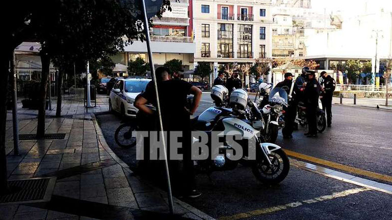 Μπλόκα στο κέντρο της Πάτρας από την ΕΛ.ΑΣ. Μπλόκα στο κέντρο της Πάτρας από την ΕΛ.ΑΣ.