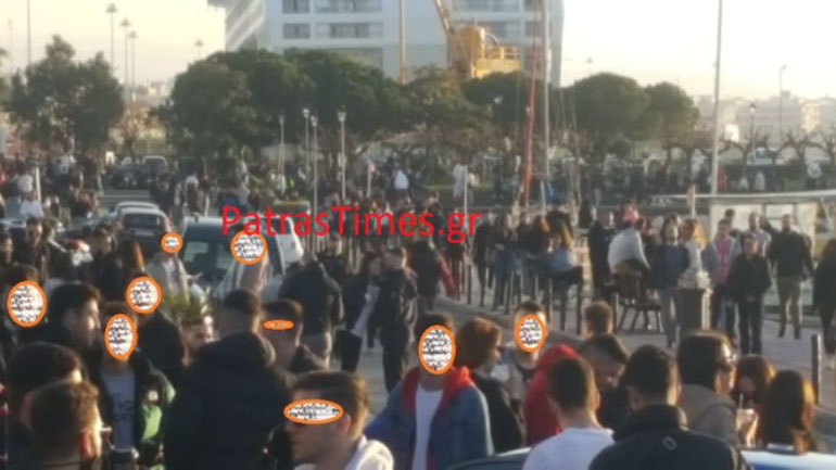 Aπίστευτες εικόνες στην Πάτρα: Και συνωστισμός… και χωρίς μάσκες !