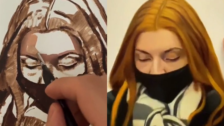 Νεαρή μένει άναυδη όταν άγνωστος της χαρίζει το πορτρέτο της 