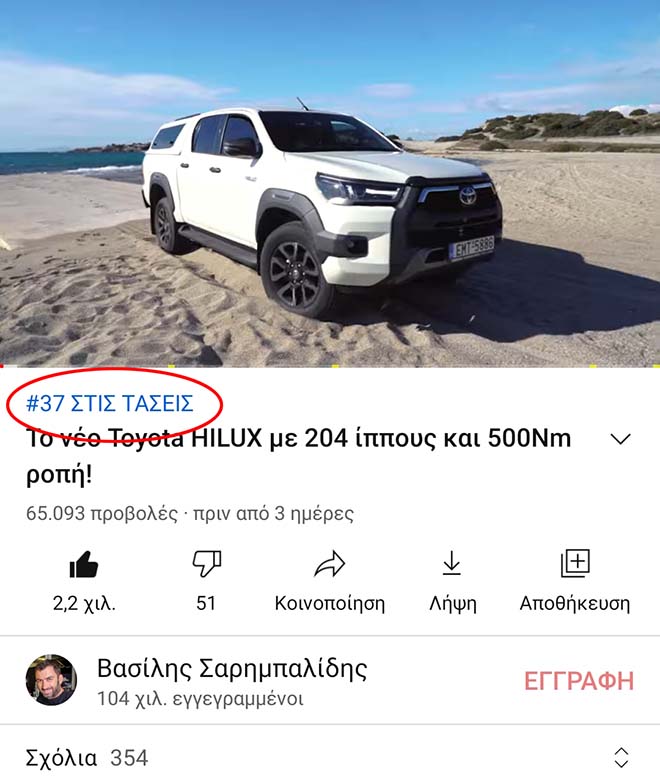 Νο37 στα trends του ελληνικού YouTube! Δεν το λες και εύκολη υπόθεση ιδίως όταν δεν μπορείς να... κοροιδέψεις τον αλγόριθμο! 