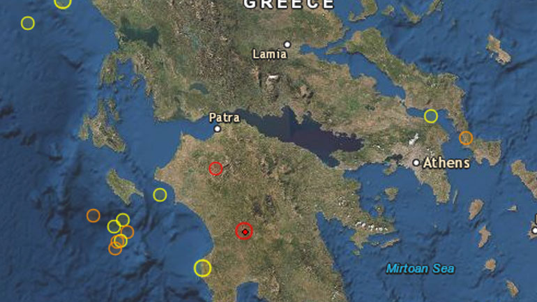 Σεισμός 3,5 Ρίχτερ νοτιοδυτικά της Δημητσάνας
