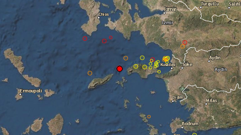 Σεισμός 4 Ρίχτερ δυτικά της Σάμου