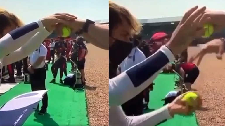 Οδηγός της Formula 1 περνάει τεστ αντανακλαστικών πριν από αγώνα