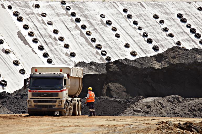 Ο χώρος ξηρής απόθεσης στον Κοκκινόλακκα
