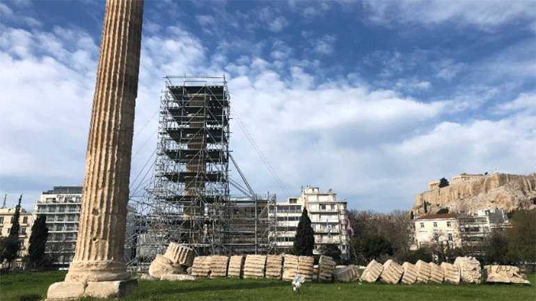 Αυτοψία της υπουργού Πολιτισμού στα έργα συντήρησης στο Ολυμπιείο