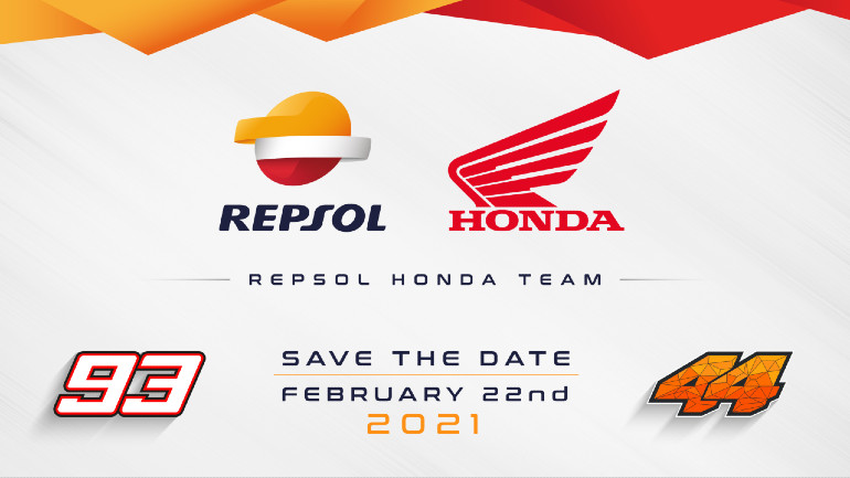 Στις 22 Φεβρουαρίου η παρουσίαση της Repsol Honda για το 2021. 