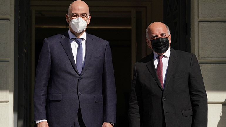 Συνάντηση του Ν. Δένδια με τον υπουργό Εξωτερικών του Ιράκ