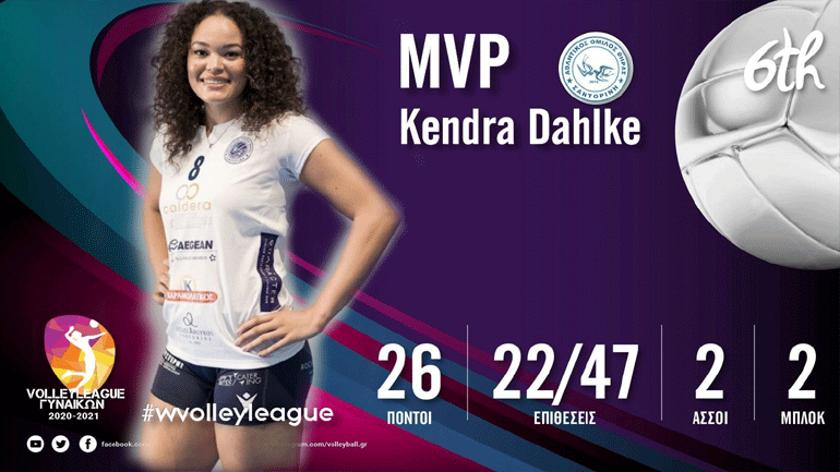 Βόλεϊ: MVP της 6ης αγωνιστικής η Ντάλκε
