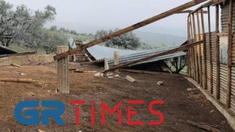 «Μήδεια»: Μεγάλες καταστροφές σε κτηνοτροφική μονάδα στη Θεσσαλονίκη