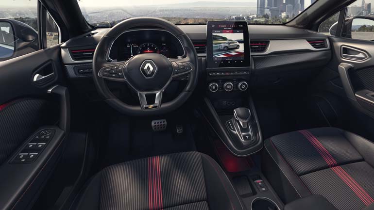 Κομψό, ποιοτικό και ψηφιακό το εσωτερικό του Captur R.S. Line.