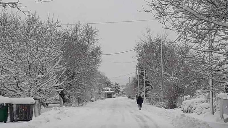 Στα λευκά το Οροπέδιο Λασιθίου