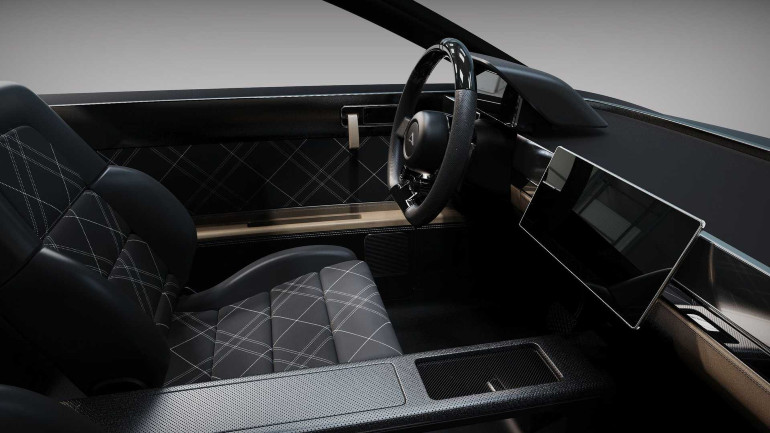 Μία τεράστια οθόνη αφής στο κέντρο ελέγχει όλες τις λειτουργίες του αυτοκινήτου.