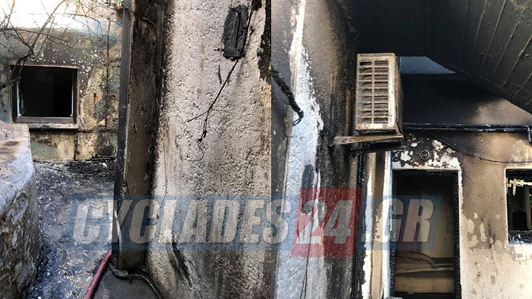 Φωτιά σε συγκρότημα κατοικιών στη Μύκονο