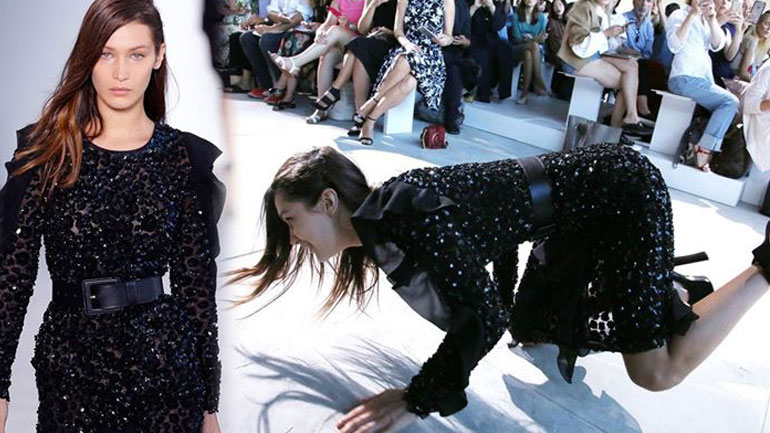 Η Bella Hadid θυμάται την επική της τούμπα στην εβδομάδα μόδας της Νέας Υόρκης