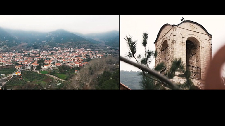 Το γραφικό χωριό Μεσορόπη στην Καβάλα από ψηλά