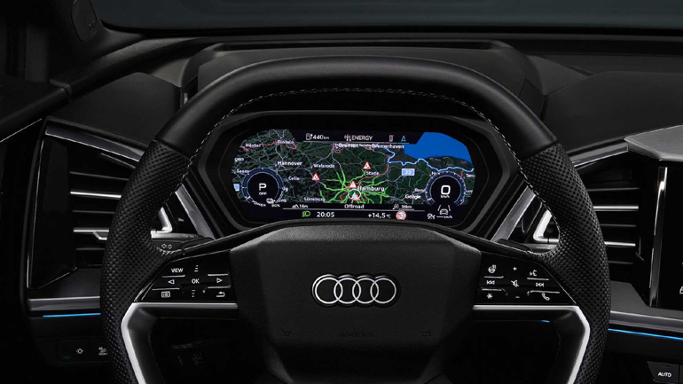 Ολοκαίνουριο τιμόνι με πλήκτρα αφής.