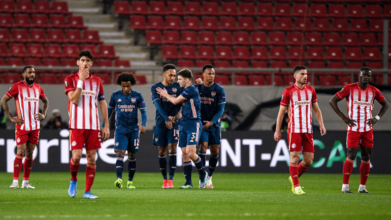 Ήττα για τον Ολυμπιακό, 3-1 η Άρσεναλ στο «Γ. Καραϊσκάκης»