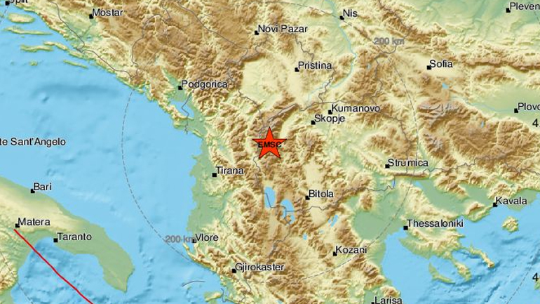 Βόρεια Μακεδονία: Σεισμικές δονήσεις 4,7 και 4,4 βαθμών της κλίμακας Ρίχτερ