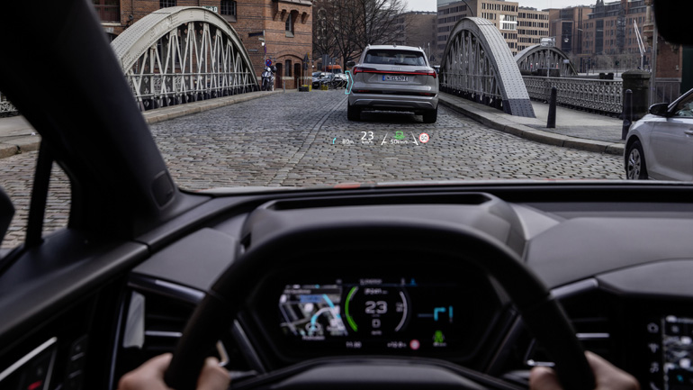 Η εντυπωσιακή head-up οθόνη του Audi Q4 e-tron