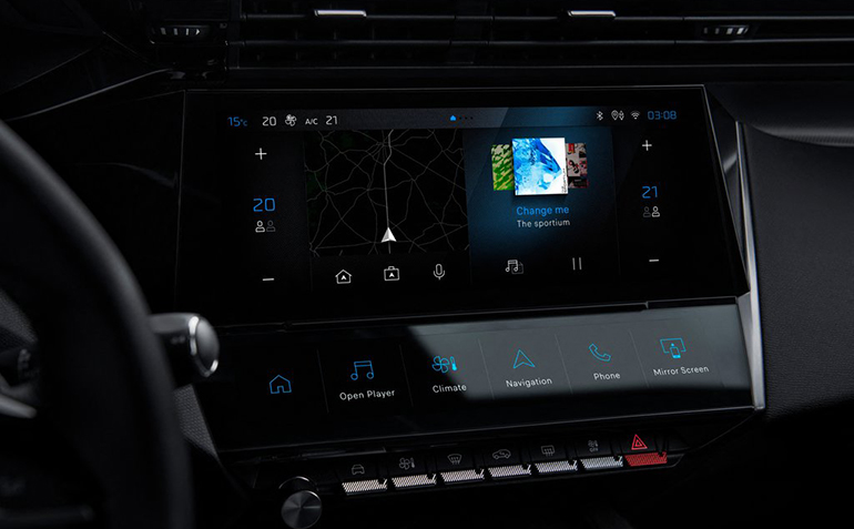 Ψηφιακή οθόνη αφής υψηλής ευκρίνειας στην κεντρική κονσόλα