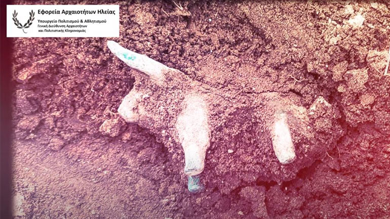 Ολυμπία: Βρέθηκε χάλκινο ειδώλιο ταύρου