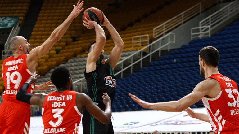 Εντός έδρας ήττα για τον Παναθηναϊκό με 86-82 από τον Ερυθρό Αστέρα