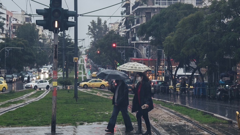 Σε εξέλιξη κύμα κακοκαιρίας με ισχυρές βροχές και πυκνές χιονοπτώσεις στα ορεινά