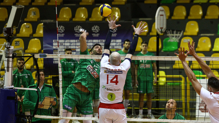 Bόλεϊ: Υπερασπίστηκε την έδρα του ο Παναθηναϊκός, 3-2 σετ τον Φοίνικα