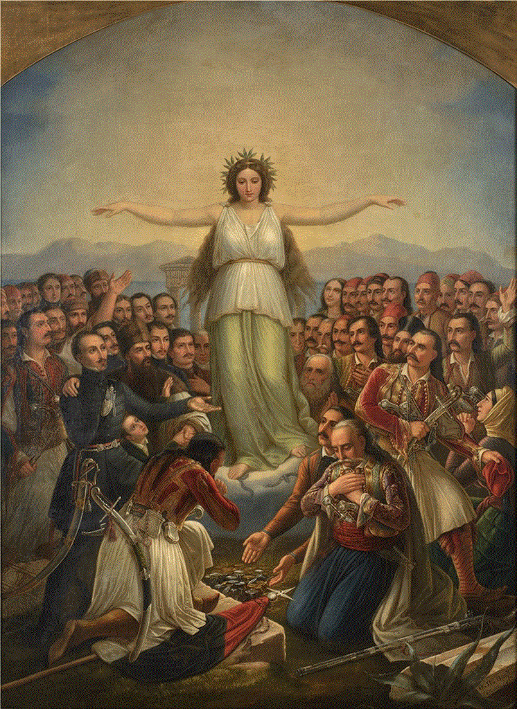 Θεόδωρος Βρυζάκης (1814-1878) - Η Ελλάς ευγνωμονούσα, 1858, Λάδι σε μουσαμά Κληροδότημα Μαρίας Υψηλάντη, αρ. έργου 3202 - Theodoros Vryzakis (1814-1878), Greece Expressing Gratitude, 1858, Oil on canvas, Maria Ypsilanti Bequest, inv. no. 3202