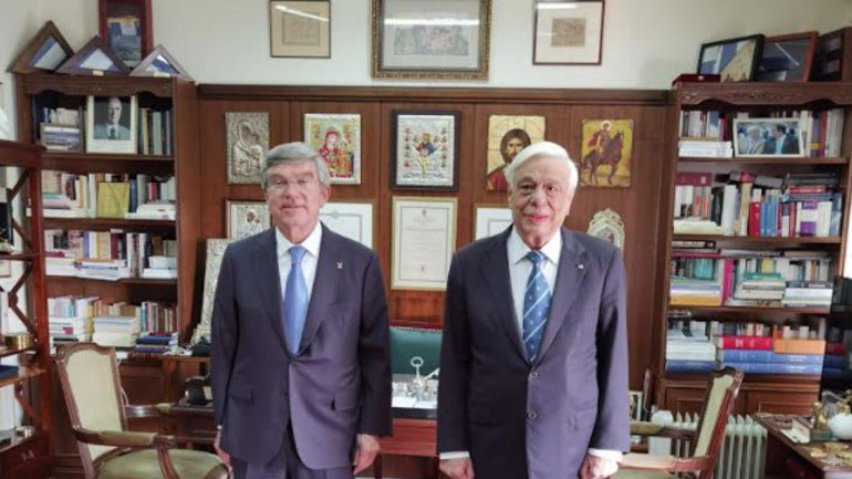 Συνάντηση Παυλόπουλου με τον Πρόεδρο της ΔΟΕ, Thomas Bach