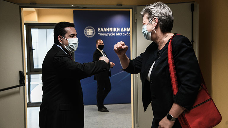 Συνάντηση Μηταράκη- Γιόχανσον: Κοινή βούληση για ευρωπαϊκό πλαίσιο στη μεταναστευτική πολιτική